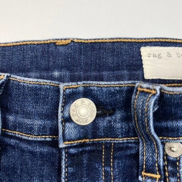 RAG & BONE Dive Skinny High Rise Jean Eddy Womens Size 26 Raw Hem - Picture 3 of 10
